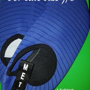 Blue Striped Water Shoes with Black Accents